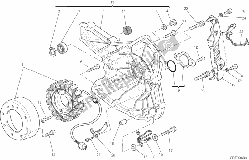 Alle onderdelen voor de Generator van de Ducati Monster 795 Thailand 2012